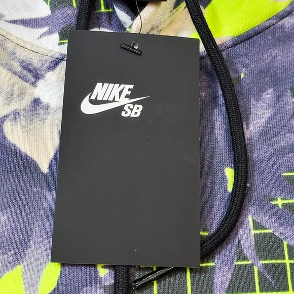 Nike SB Paradise Hoodie Men's Skateboarding Fleece Printed Floral DD0370-010 - Picture 6 of 8